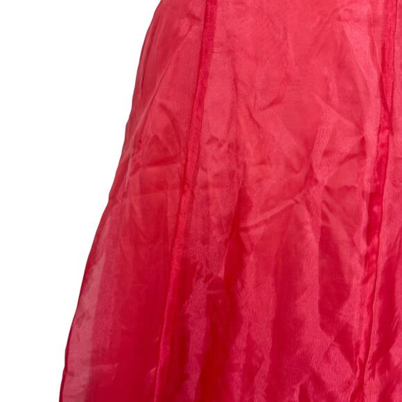 Blondie Nites 90s Y2K Organza Halter V-Neck Formal Prom Corset Back Dress 3 XS S - Picture 6 of 15